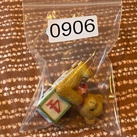 Vintage 1995 Priscilla Hillman 4 Alphabet Bear Cherished Teddies - Picture 5 of 5